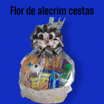 Cesta de café com pelúcia